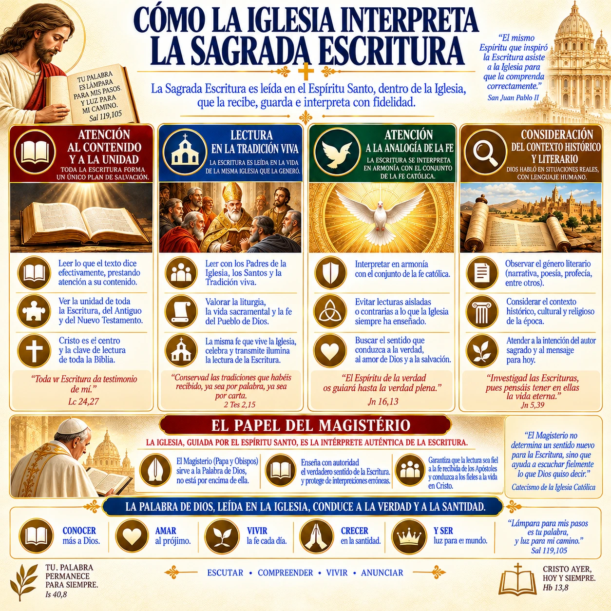 Cómo interpreta la Iglesia la Sagrada Escritura